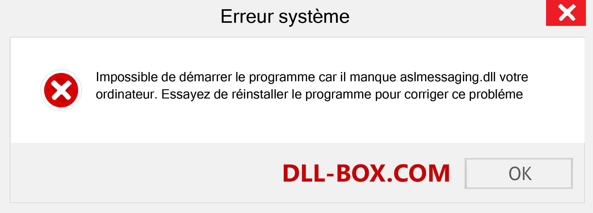 Le fichier aslmessaging.dll est manquant ?. Télécharger pour Windows 7, 8, 10 - Correction de l'erreur manquante aslmessaging dll sur Windows, photos, images